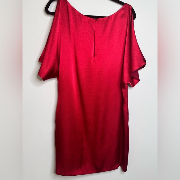 Aiden Mattox Elegant Red Open Sleeves Dress - Picture 3 of 8